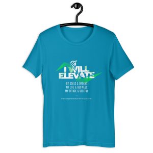 “I Will Elevate” | Unisex Blue T-Shirt